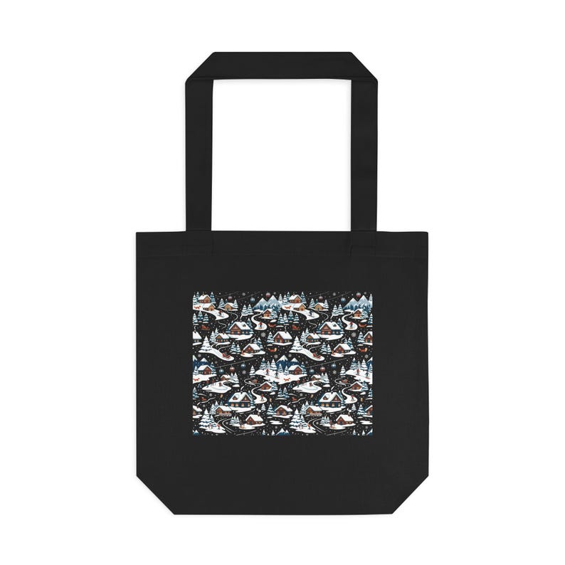 Alpine Chalet In Winter Snow - Tote Bag image 1