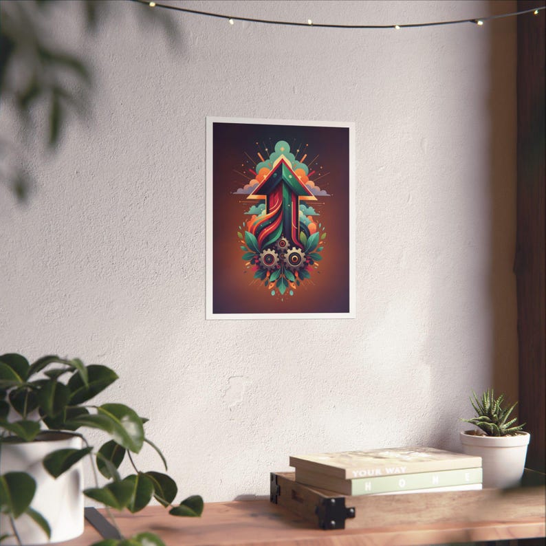 Dream Big Work Hard Poster, Motivational Wall Art, Minimalist Quote Print, Office Decor, Inspirational Poster, Hustle Wa image 6