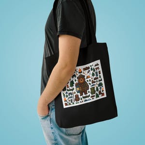 Camping Bear With Lantern - Tote Bag zdjęcie 3