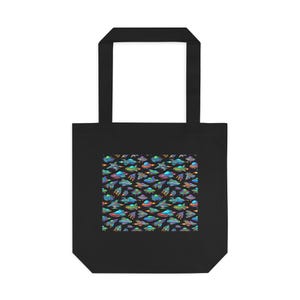 Retro Arcade Spaceship - Tote Bag image 1