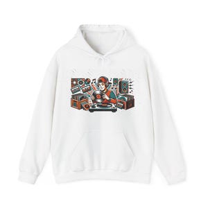 Retro Vinyl Record Music Lover - Hoodie image 1