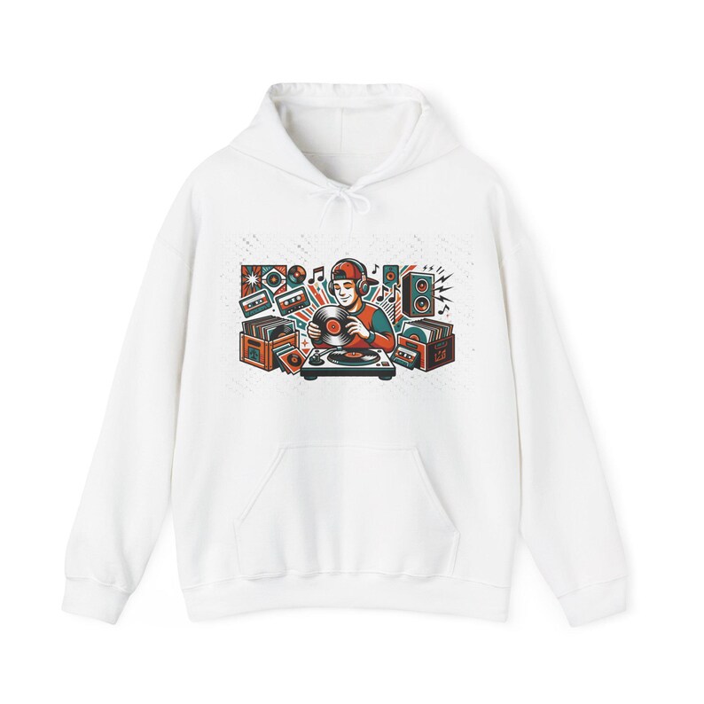 Retro Vinyl Record Music Lover - Hoodie image 1