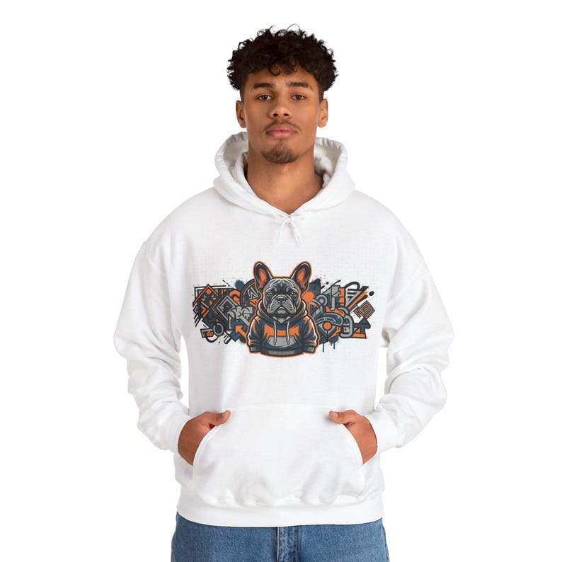 French Bulldog Wearing Hoodie - Hoodie image 7
