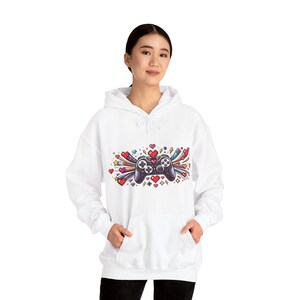 Gamer Controller Pixel Hearts - Hoodie bild 5