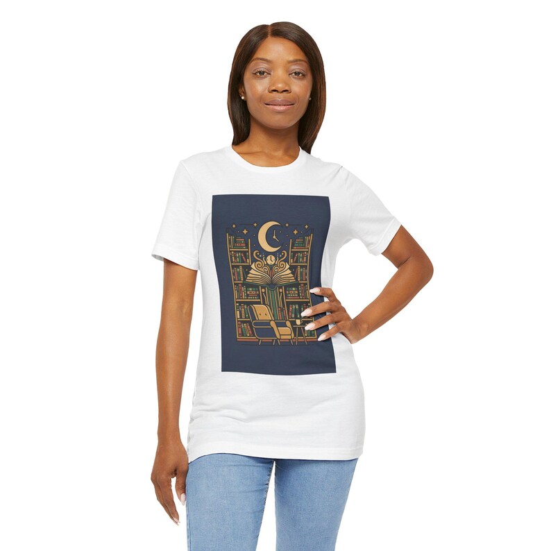 Just One More Chapter Vintage Library Book Lover T-Shirt Reading Gift for Bookworms Literary Tee image 3
