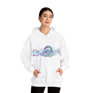 Rave Festival Neon Headphones - Hoodie imagem 6