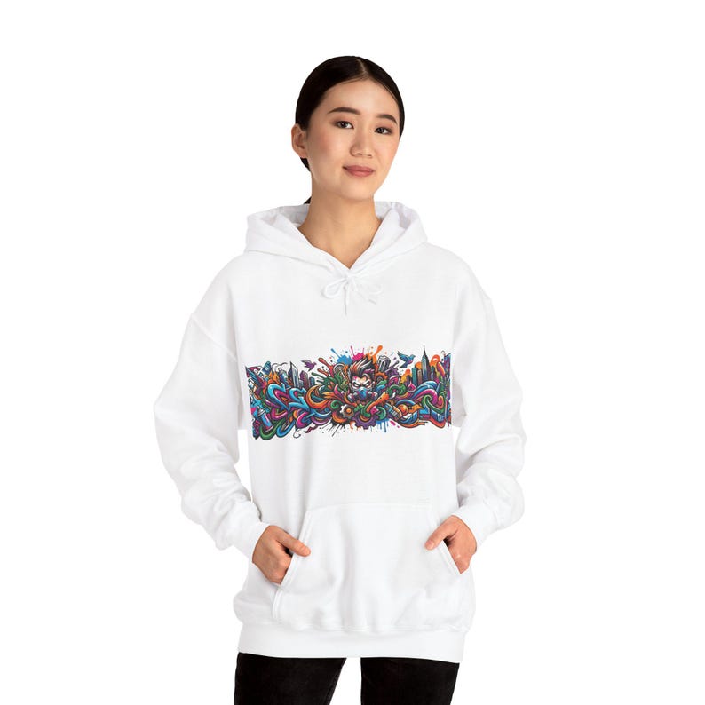 Graffiti Urban Street Art Mural - Hoodie image 6