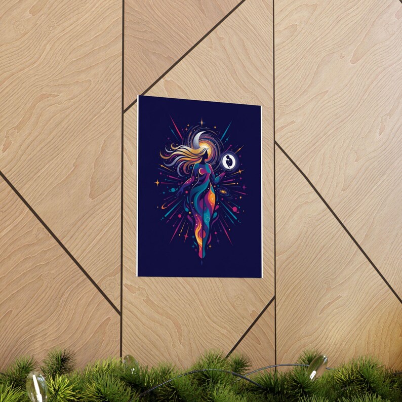 Moon Child Poster, Astrology Wall Art, Celestial Zodiac Decor, Cosmic Moon Poster, Spiritual Art Print afbeelding 5