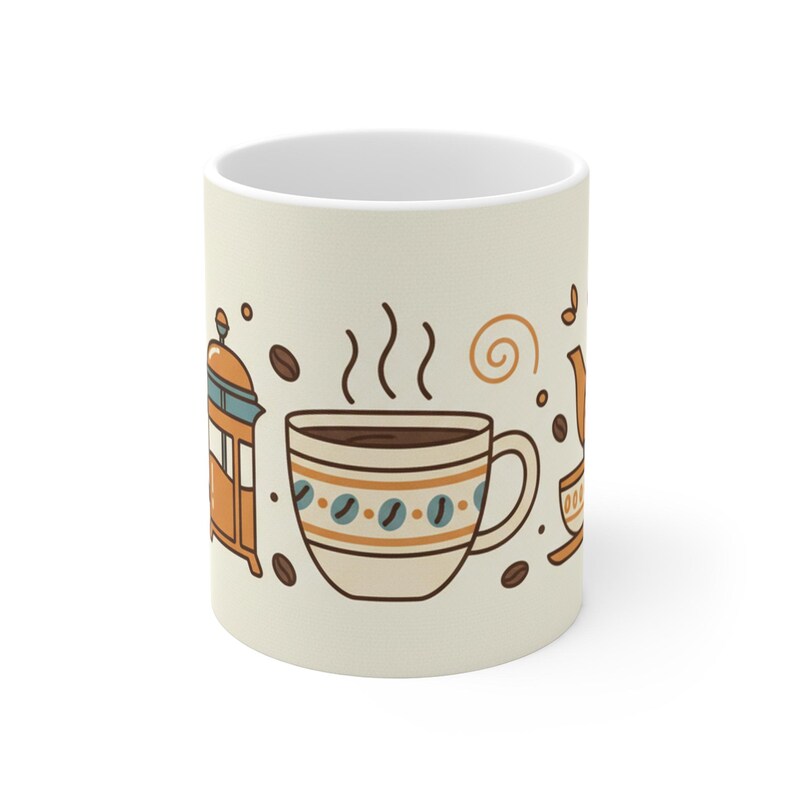 Coffee Before Talkie Mug, Funny Coffee Addict Mug, 11oz Ceramic Coffee Cup, Office Gift Idea image 1