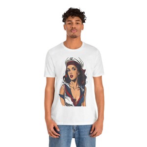 Pinup Sailor Vintage Tattoo - Tshirt image 6
