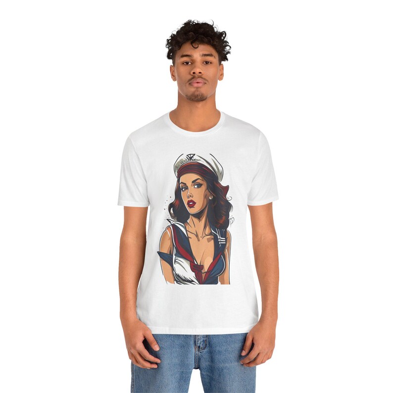 Pinup Sailor Vintage Tattoo - Tshirt image 6