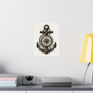 Nautical Anchor And Compass - Poster image 8