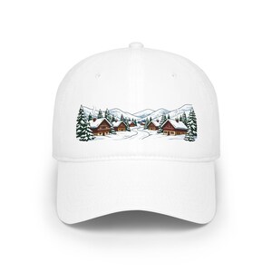 Alpine Chalet In Winter Snow - Cap image 1