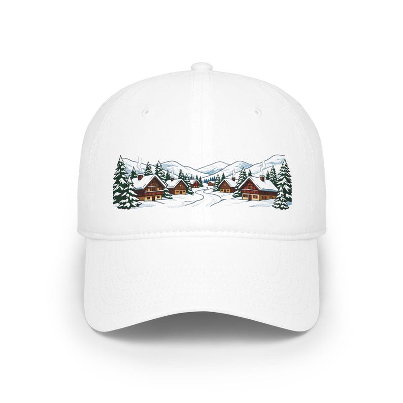 Alpine Chalet In Winter Snow - Cap image 1