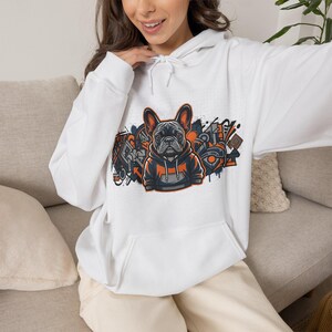 French Bulldog Wearing Hoodie - Hoodie image 5