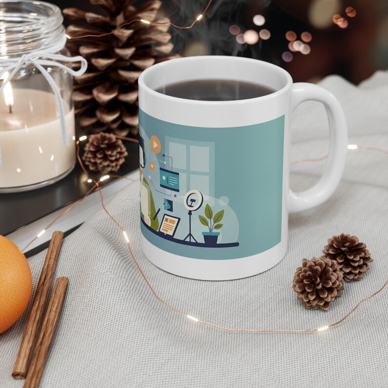 Funny Work From Home Mug, Professional Video Call Participant Coffee Cup, WFH Office Gift, Funny Mug for Coworkers image 4