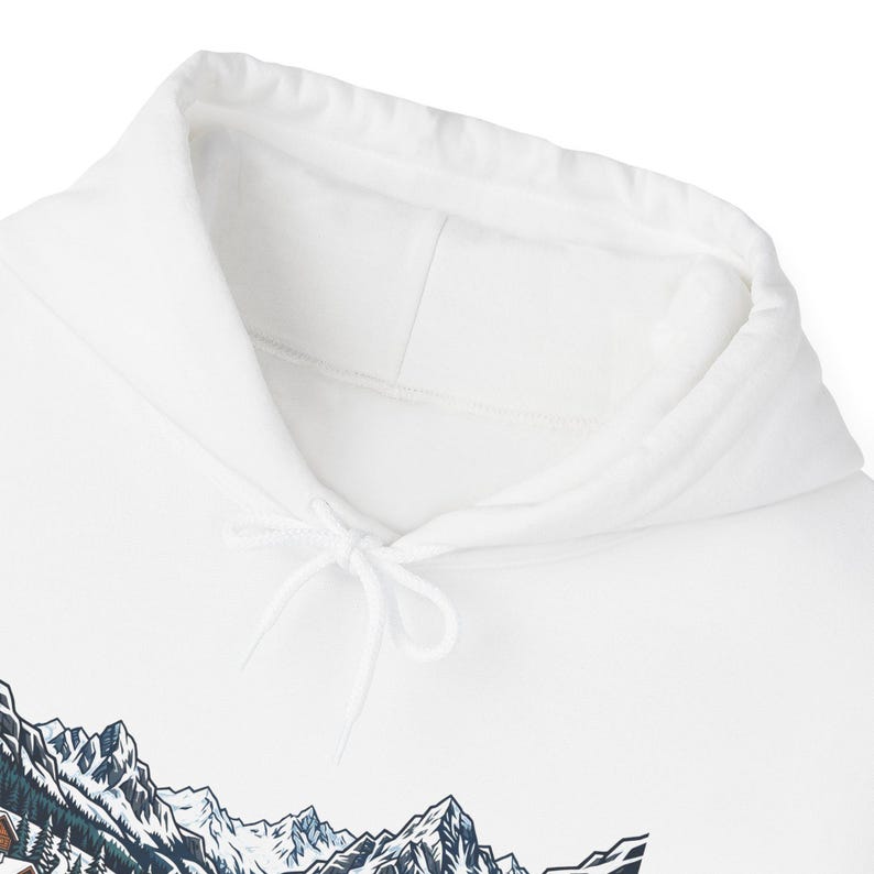 Alpine Chalet In Winter Snow - Hoodie image 3