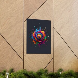 Abstract Color Splash Poster | Vibrant Wall Art | Modern Living Room Decor | Colorful Paint Print | Contemporary Art afbeelding 5