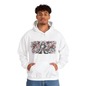 Cyber Samurai Robot Warrior - Hoodie afbeelding 7