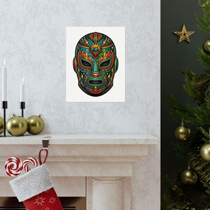 Mexican Luchador Mask Colorful - Poster image 7