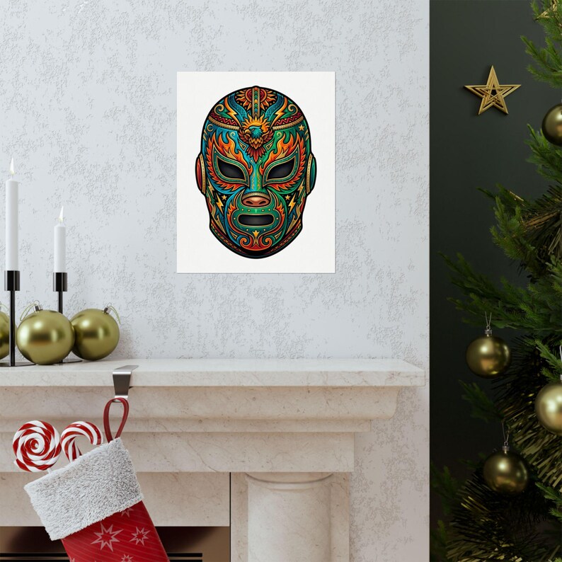 Mexican Luchador Mask Colorful - Poster image 7