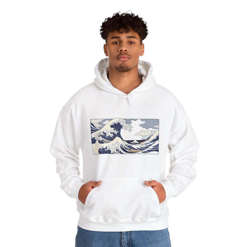 Japanese Wave Kanagawa Style - Hoodie image 7