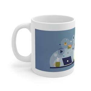 Funny Work From Home Mug, Professional Video Call Participant Coffee Cup, WFH Office Gift, Funny Mug for Coworkers image 2