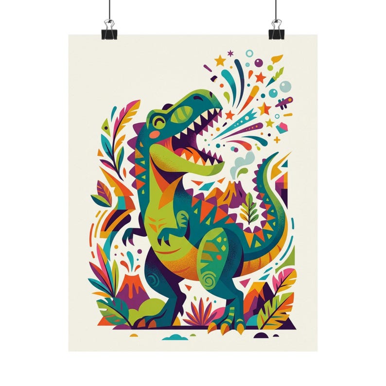 Dinosaur Rawr Kids Fun - Poster afbeelding 1