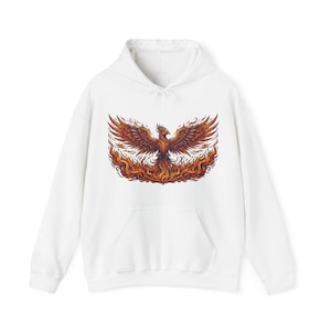 Mystical Phoenix Rising From Flames - Hoodie bild 1