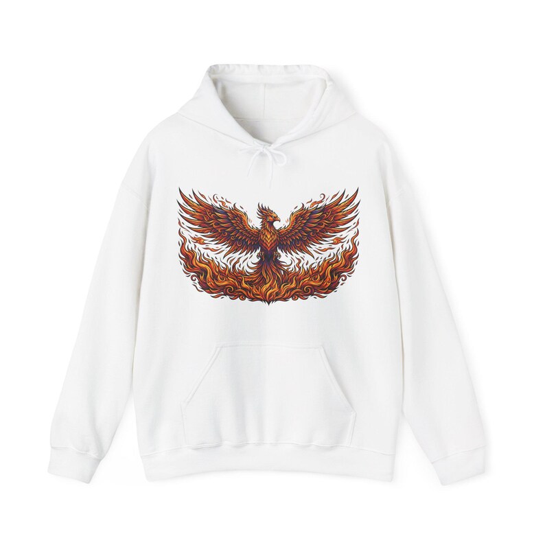 Mystical Phoenix Rising From Flames - Hoodie bild 1