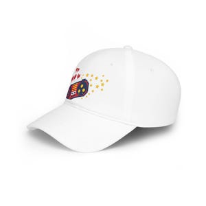 Retro Gamer Baseball Cap Pixel Heart Star Controller Hat Video Game Geek Apparel image 2