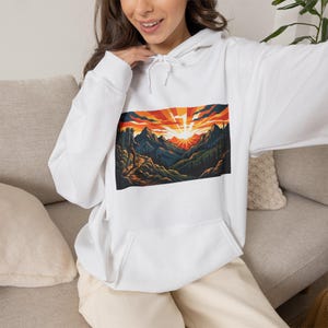 Mountain Sunrise Hiker - Hoodie image 5