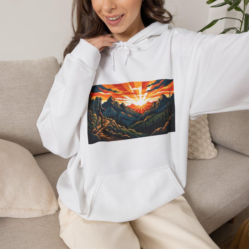 Mountain Sunrise Hiker - Hoodie image 5