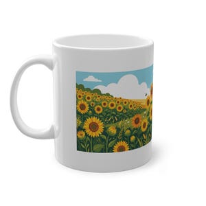 Sunflower Field Happiness - Mug image 2