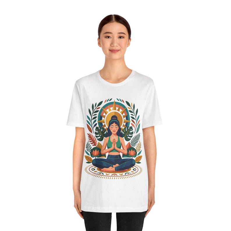 Yoga Pose Namaste - Tshirt image 5