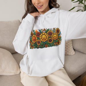 Sunflower Field Happiness - Hoodie imagem 5