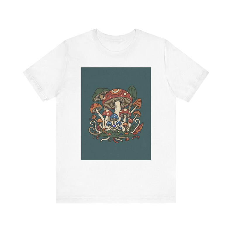 Live Simply Mushroom Aesthetic T-Shirt, Cottagecore Shirt, Fairycore Clothing, Nature Lover Gift, Botanical Tee image 1