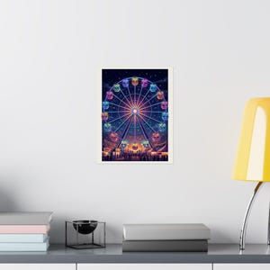 Carnival Ferris Wheel Night Lights - Poster image 8