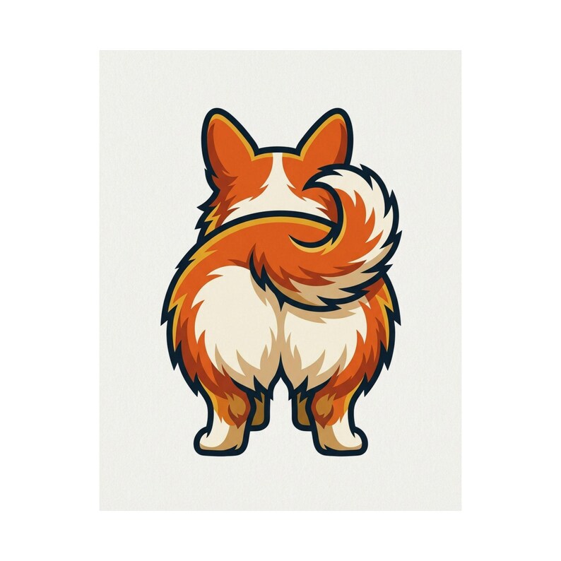 Cute Corgi Butt Dog Lover - Poster imagen 2