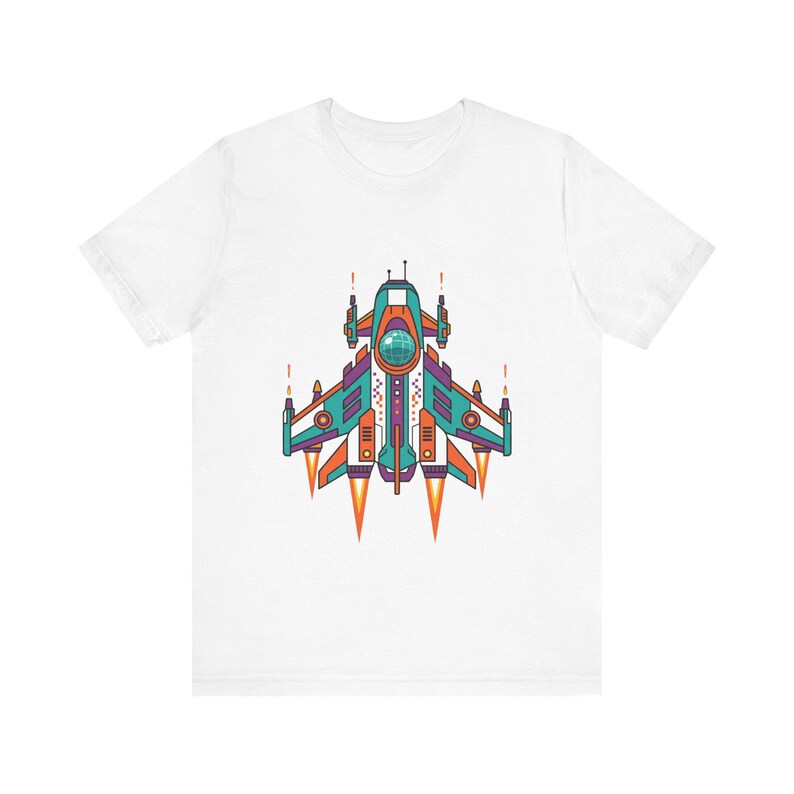 Retro Arcade Spaceship - Tshirt afbeelding 1
