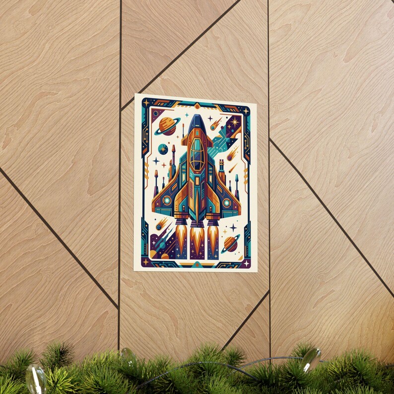 Retro Arcade Spaceship - Poster imagen 5
