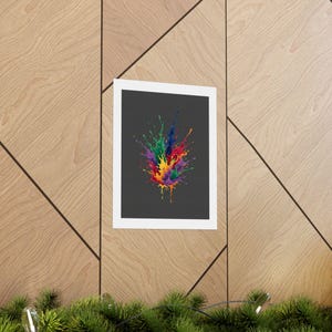 Abstract Color Splash Poster, Vibrant Modern Wall Art, Contemporary Colorful Painting for Living Room Decor image 5