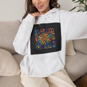 Good Vibes Only Streetwear Sweatshirt | Retro 90s Aesthetic Pullover | Oversized Graphic Sweater | Positive Energy Appar image 4