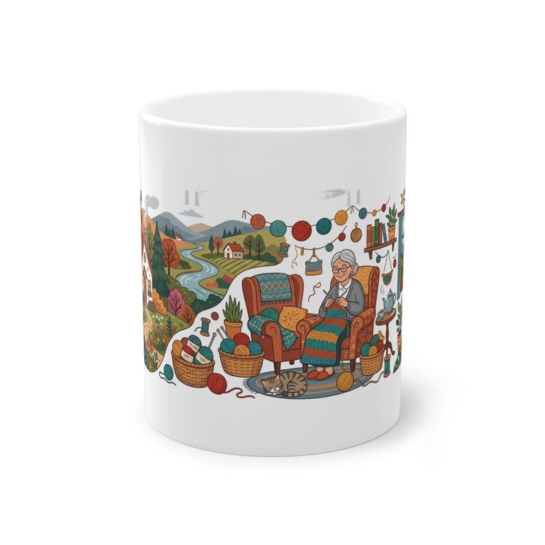 Knitting Yarn Grandma Life - Mug imagem 1