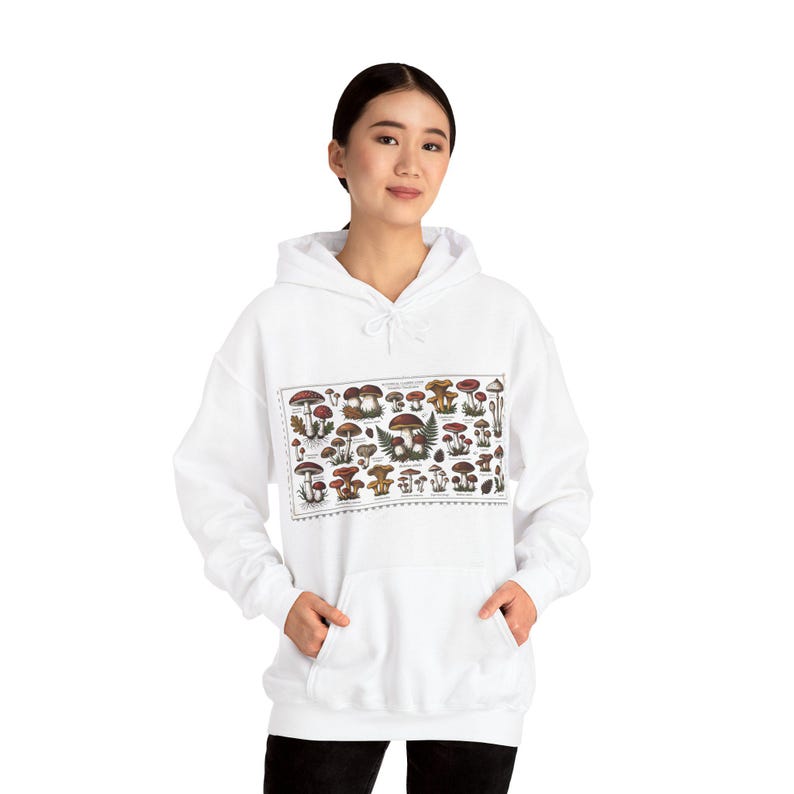 Vintage Botanical Mushroom Chart - Hoodie image 6