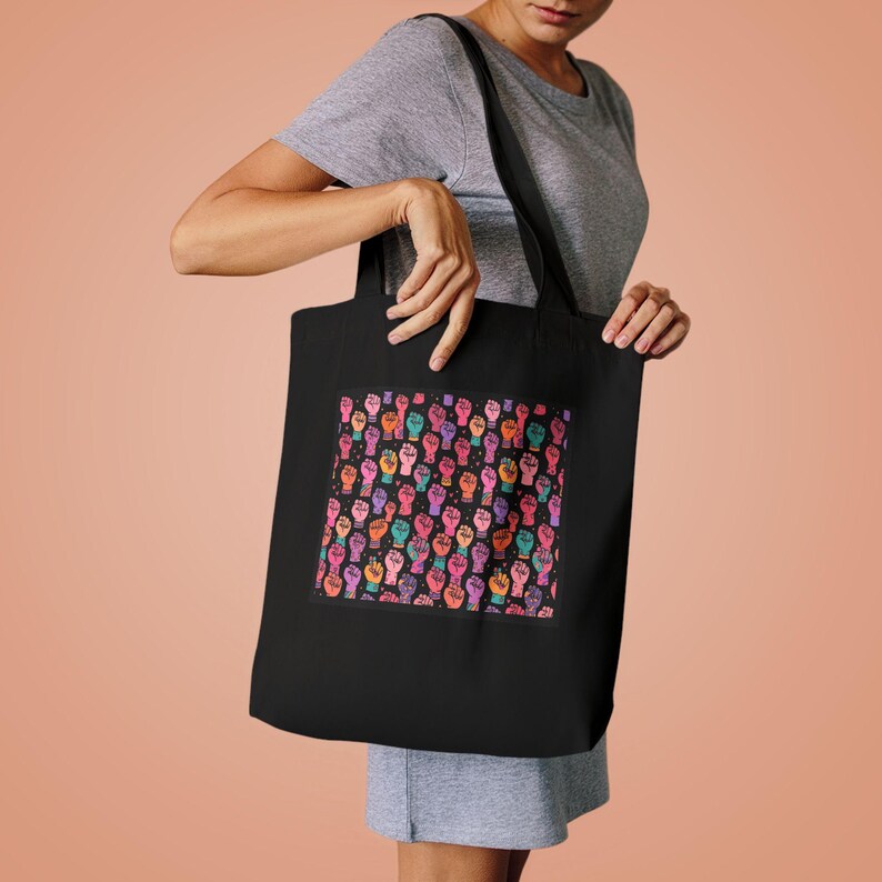 Feminist Girl Power Fist - Tote Bag image 4