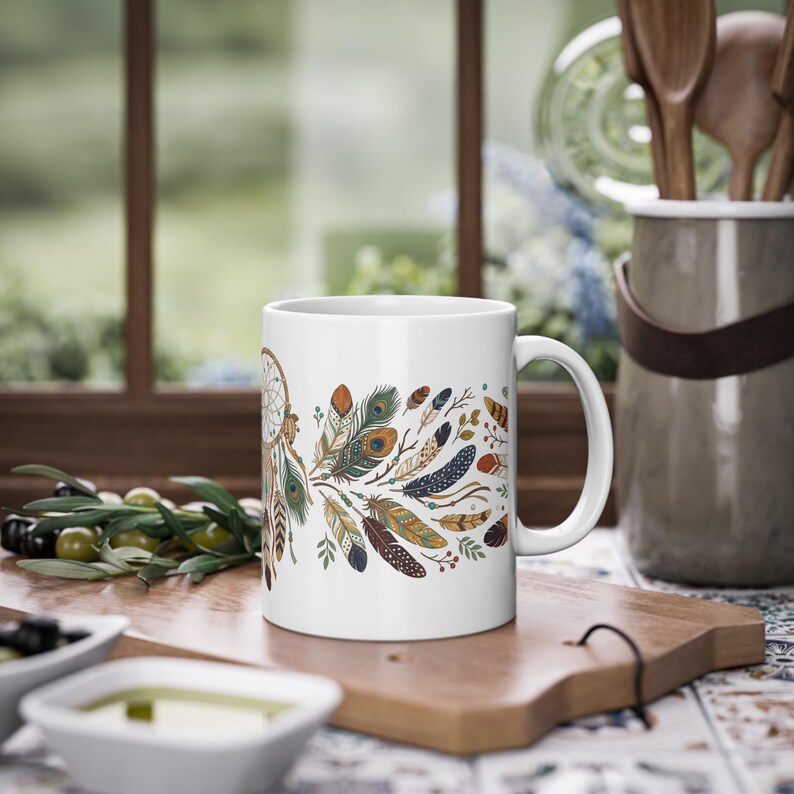Boho Dreamcatcher Feathers - Mug zdjęcie 4