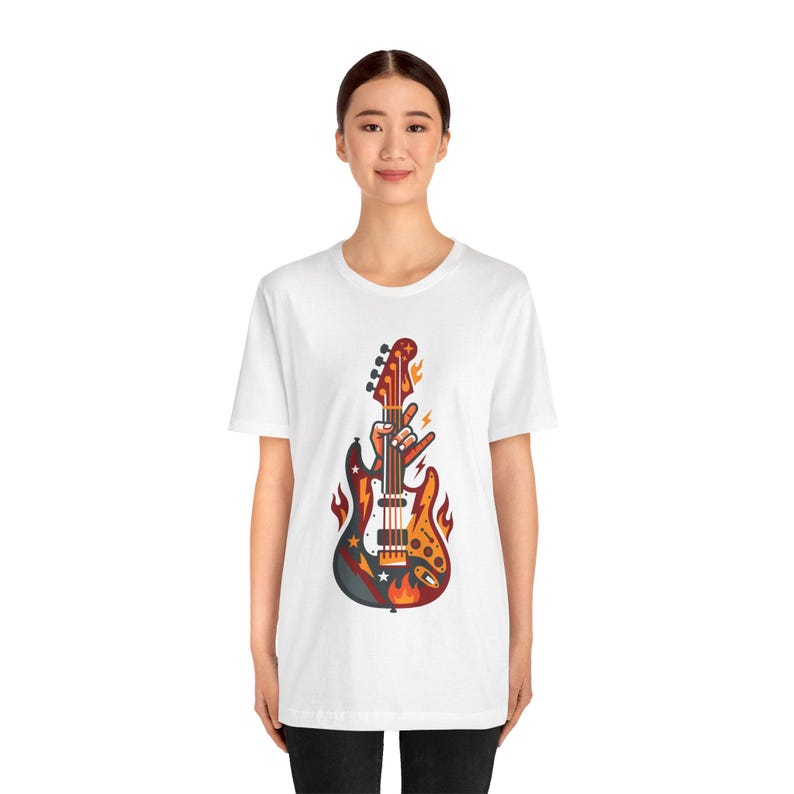Electric Guitar Rock On - Tshirt Bild 5