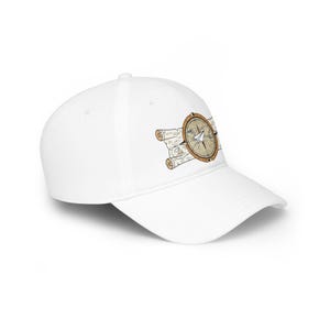 Vintage Compass World Map Paper Plane Travel Baseball Cap - Wanderlust Adventure Explorer Hat afbeelding 3