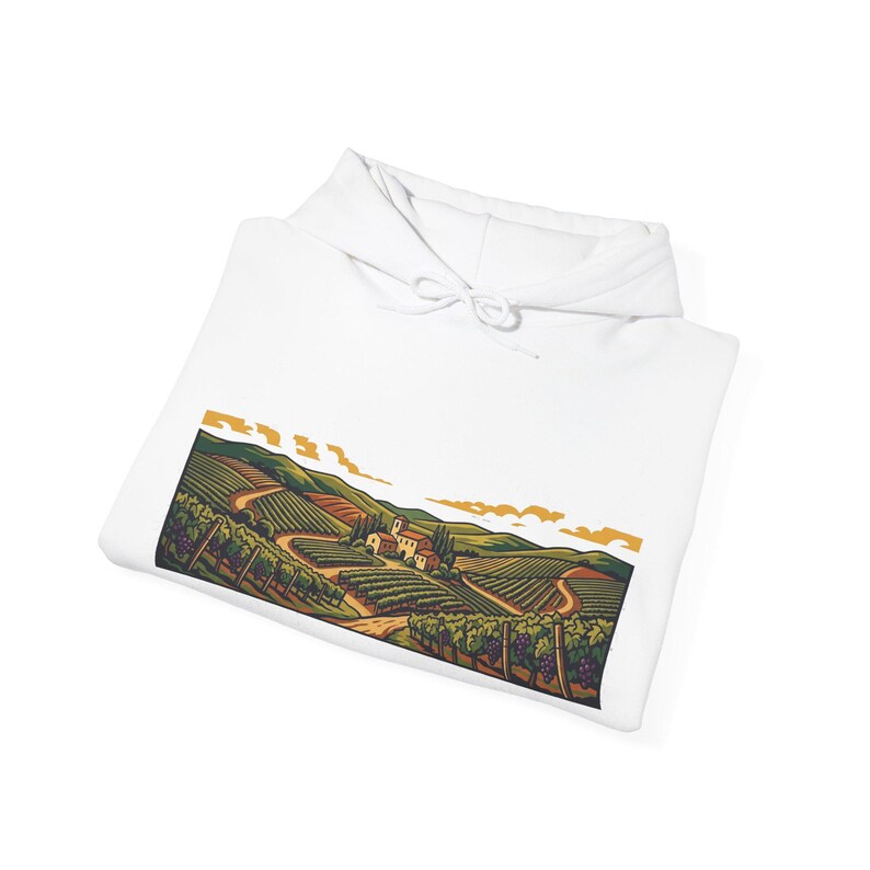 Vineyard Wine Country Rolling Hills - Hoodie image 2